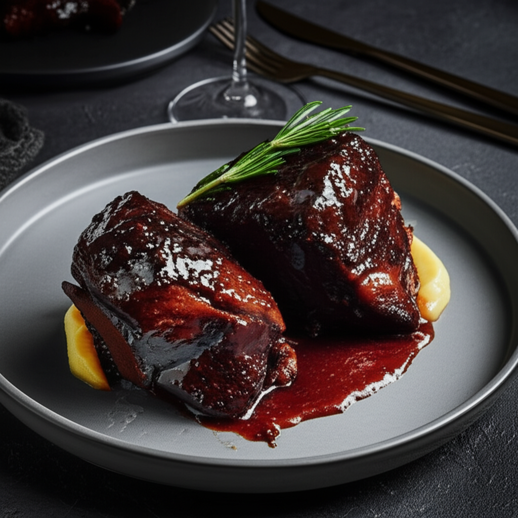 Red Wine Braised Beef Cheeks - Serves 2