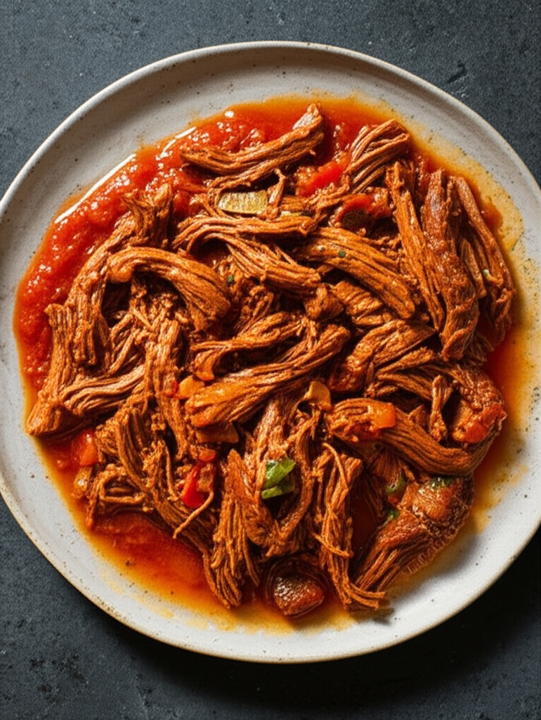 Authentic Cuban Ropa Vieja - Slow-Braised Beef